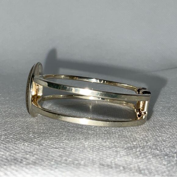 DUNE JEWELRY MARINA SILVER SAND BRACELET HINGED CUFF - Picture 5 of 7